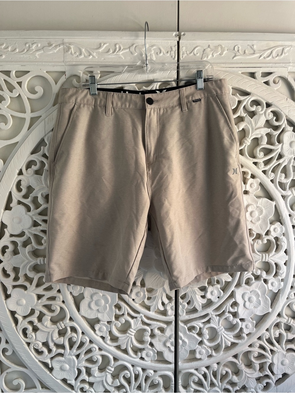 Hurley Golf Shorts Mens Size 36 Beige Performance Stretch Casual
